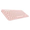 Logitech K380 Kabellose Bluetooth-Tastatur, Multi-Device & Easy-Switch Feature, Windows- und Apple-Shortcuts, PC/Mac/Tablet/Handy/Apple iOS+TV, Spanisches QWERTY-Layout - Rose