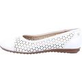 Hush Puppies Women's Leah Ballet Flat, White, 6 UK