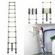 3.2m 10.5Ft Heavy Duty Multi-Purpose Aluminium Telescopic Ladder Extendable easily access the roof and loft for cleaning/repairs easily transport