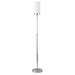 Frieda Polished Nickel Floor Lamp with White Milk Glass Shade - Hudson & Canal FL1085