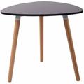 Table de cuisine table d'appoint en bois couleur noir hauteur 75 cm ø 80 cm - noir