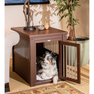 New Age Pet® ECOFLEX® Dog Crate End Table - Durable Wood-Plastic Composite with Stainless Steel Latch