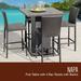 Barbados Pub Table Set w/ Barstools 5 Piece Outdoor Patio Furniture