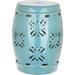 SAFAVIEH Sakura Aqua Ceramic Decorative Garden Stool