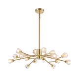 Shiny Gold Steel Chandelier With Clear Crystal Ball Shades