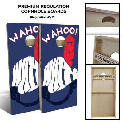 Wahoo Regulation Cornhole Board Set (Includes 8 Bags) - N/A