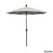 California Umbrella 7.5' Rd. Aluminum Patio Umbrella, Crank Lift with Push Button Tilt, Black Finish, Sunbrella Fabric