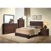 Acme Furniture Ireland Brown Faux Leather 4-Piece Espresso Bedroom Set