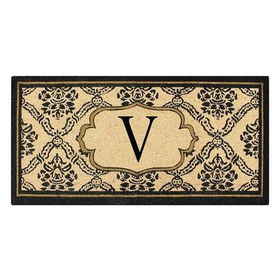 A1HC Uriel Treated Coir Monogrammed Entry Double Door Mat 30"x 60"
