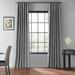 Exclusive Fabric Storm Grey Faux Textured Dupioni Silk Curtains (1 Panel)