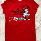 Disney Shirts & Tops | Adorable Minnie Mouse Disney T-Shirt | Color: Red | Size: 4tg