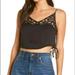 Free People Tops | Free People Blouson Brami Satin Crop Top Black | Color: Black | Size: Xs