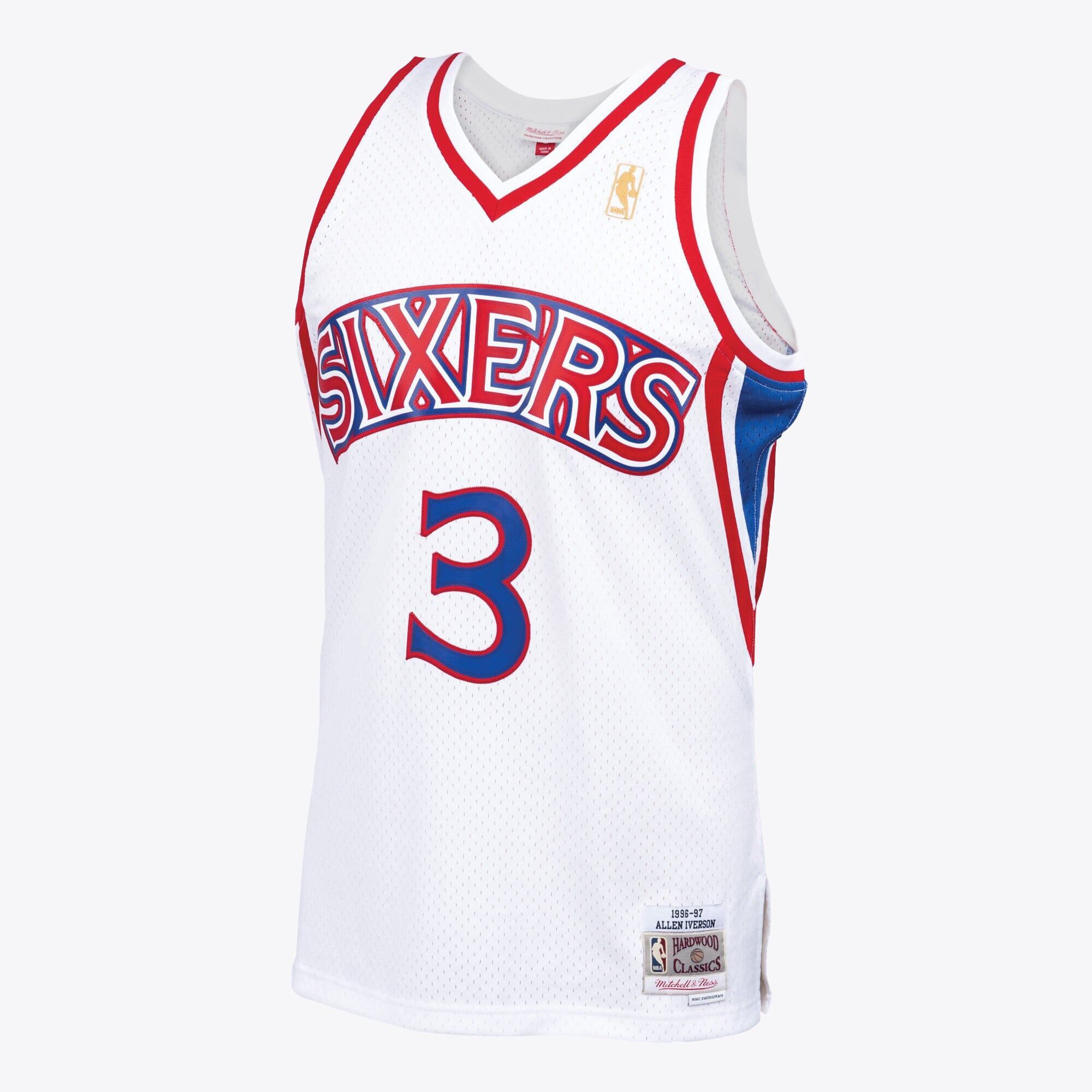 Maillot Swingman Philadelphia 76ers 1996 Mitchell & Ness – Blanc – Allen Iverson - Homme Taille: M