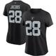"T-shirt avec nom et numéro des Las Vegas Raiders Nike Josh Jacobs pour femme, noir"