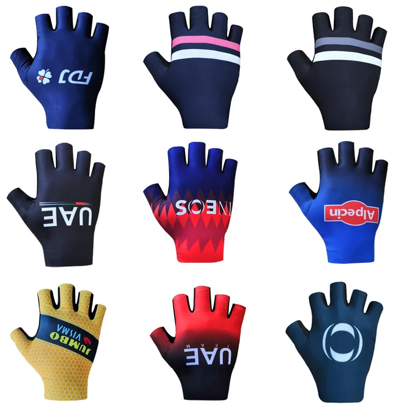 Gants de cyclisme demi-doigt pour hommes et femmes, mitaines de vélo italiennes, sports d'été, antichoc, coordonnants, VTT, vélo