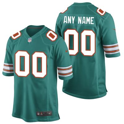 Miami Dolphins Nike Game Ausweichtrikot - Aqua - Personalisiert - Herren Image