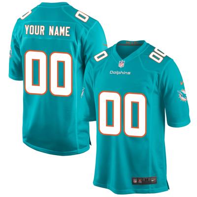 Miami Dolphins Nike Game Heimtrikot - Aqua - Personalisiert - Herren Image