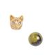 Kate Spade Jewelry | Kate Spade House Cat & Peridot Ball Stud Earrings In Gold & Green | Color: Gold/Green | Size: Os