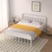 Trent Austin Design® Kempst Metal Bed Mattress Foundation w/ Headboard No Box Spring Needed in White | 40.1 H x 62.2 W in | Wayfair