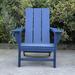 Rosecliff Heights Barbour Greenture Plastic/Resin Adirondack Chair in Blue | 37.4 H x 29.92 W x 33.86 D in | Wayfair