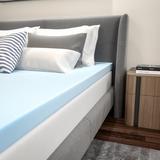 The Twillery Co.® Addilynn 3" Cool Gel Infused Hypoallergenic Cooling Memory Foam Mattress Topper Memory Foam | 80 H x 60 W in | Wayfair