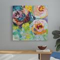 Winston Porter 'Bold Blooms I' Painting on Canvas Canvas | 21.125 H x 21.125 W x 1.125 D in | Wayfair 4FC33F8BF0C342B389C5D8BCB656C0D6