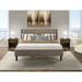 Red Barrel Studio® Balkova Upholstered Platform 3 Piece Bedroom Set Upholstered in Gray/Brown | 47 H x 81 W x 89 D in | Wayfair