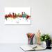 East Urban Home Denver Colorado Skyline by Michael Tompsett - Wrapped Canvas Painting Canvas | 8 H x 12 W x 0.75 D in | Wayfair