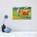 East Urban Home Two Fauve Goats by Patty Baker - Wrapped Canvas Painting Print Canvas | 12 H x 18 W x 1.5 D in | Wayfair