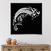 East Urban Home Chinoiserie Koi Fish I - Graphic Art Print Canvas, Wood in Black/White | 30 H x 30 W x 1 D in | Wayfair