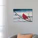 East Urban Home Cardinal in a Pastel Sky by James Redding - Wrapped Canvas Painting Canvas | 18 H x 26 W x 1.5 D in | Wayfair