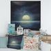 East Urban Home Super Moon over the Sea II - Photograph on Canvas Canvas, Wood in White | 36 H x 36 W x 1.5 D in | Wayfair