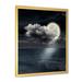 East Urban Home Full Moon in Cloudy Night Sky VI - Photograph on Canvas Metal in Black/Blue/White | 40 H x 30 W x 1.5 D in | Wayfair