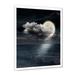 East Urban Home Full Moon in Cloudy Night Sky VI - Photograph on Canvas Canvas, Wood in Black/Blue/White | 20 H x 12 W x 1 D in | Wayfair