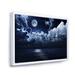 East Urban Home Full Moon in Cloudy Night Sky - Photograph on Canvas Canvas, Wood in Black/Blue/White | 12 H x 20 W x 1 D in | Wayfair