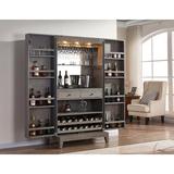 HB Home Westbrook Bar Cabinet Wood/Glass in Brown/Gray | 73 H x 21 D in | Wayfair IMP 0026-1602