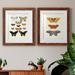 August Grove® Vintage Butterflies III - 2 Piece Picture Frame Graphic Art Set Paper, Solid Wood in White | 36 H x 24 W x 1.5 D in | Wayfair