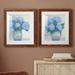 Red Barrel Studio® Blue Hydrangeas in Vase I - 2 Piece Painting Print Set Paper in White | 24 H x 36 W x 1.5 D in | Wayfair