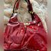 Coach Bags | Burgundy Red Patent Leather Coach Shoulder Handbag | Color: Gold/Red | Size: Shoulder Bag With 3 Storage Areas