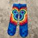 Disney Accessories | Disney Rainbow Tie Dye Mickey Socks | Color: Blue/Gold | Size: Mens 9-12 + Womens 10-13