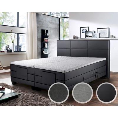 Winkle »Doris« Boxspringbett Box-Starr / 180x200 cm / H2/H2 / Kunstleder Schwarz 7745 Image