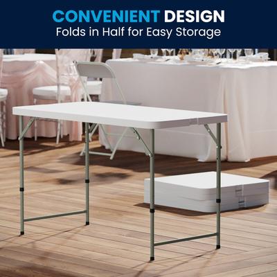 Plastic Height Adjustable Folding Table