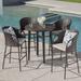 Dominica Outdoor 5-piece Wicker 41-inch Round Bar Set with Cushions by Christopher Knight Home