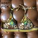 Victoria's Secret Swim | *Hp* Victoria's Secret Boho Banded Halter Bikini Top Xs | Color: Brown/Yellow | Size: Xs