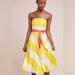 Anthropologie Dresses | Anthropologie Maeve Yellow & White Sunshine Stripe Strapless Party Dress 8 | Color: White/Yellow | Size: 8