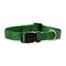 The Classic Dark Green Webbed Nylon Dog Collar, Medium