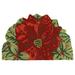 "Liora Manne Frontporch Poinsettia Indoor/Outdoor Rug Red 20""x30"" 1/2 Rd - Trans Ocean FTPH1241124"