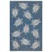 "Liora Manne Carmel Seaturtles Indoor/Outdoor Rug Navy 6'6""x9'4"" - Trans Ocean CRE69841333"