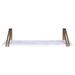 Stratton Home Decor Modern White Wash Wood and Gold Metal Wall Shelf - Stratton Home Décor S42610