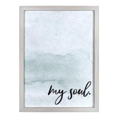 Stratton Home Decor Traditional Textured My Soul Framed Wall Art - Stratton Home Décor S42636